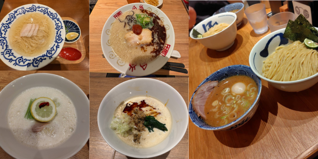 福岡空港のラーメンのコラージュ画像