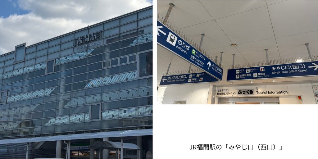 JR福間駅の「みやじ口（西口）」