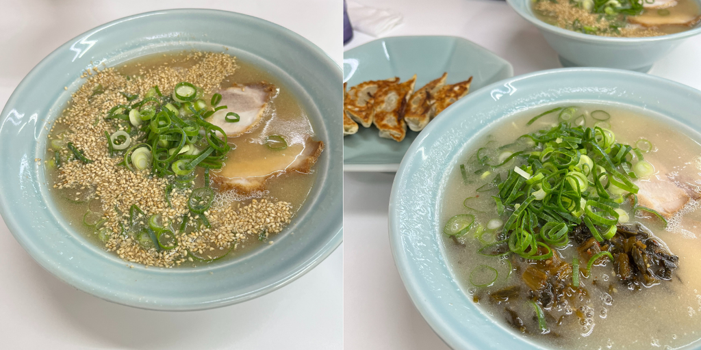 ラーメン 味心（桜並木）のラーメン、ぎょうざ、高菜ラーメンの画像